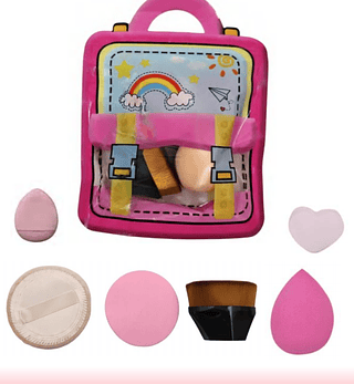 Kit de 5 Esponja Para Maquiagem E Pincel Oval de Base