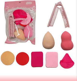 Kit de 7 Peças ,1 Escova Dobravel + 6 Esponja