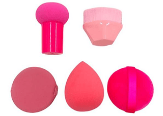 Kit de 4 Esponja e Pincel Oval para Base