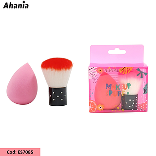 Ahania kit pincel e esponja para maquiagem / 12 peças