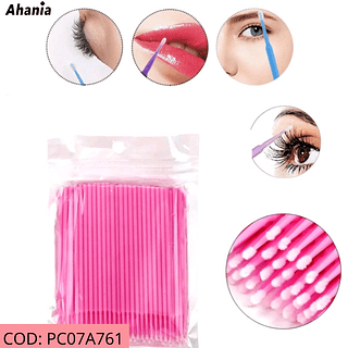 Ahania 100 Pcs Cotonete De Algodão Manicure Cabo Rosa