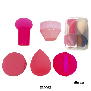 Ahania Kit de Esponja e Pincel Oval para Base