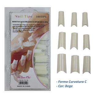 Ahania Unhas Postiças Com 100 Pcs - Forma Natural Curvatura C