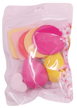 Kit de 9 Esponjas P/ Maquiagem Com Manga