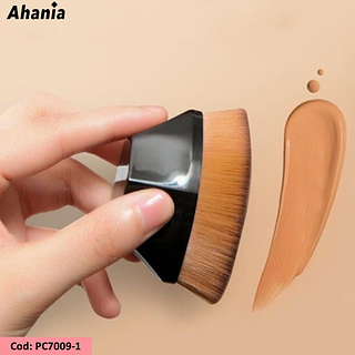 Ahania Pincel Oval Para Base ( Tam. 6cm) - Cabo Preto / 12 peças