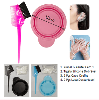 Kit de 4 Itens Para Tintura De Cabelo