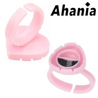 Ahania Anel de extensão de cílios em formato de Coração e Circular Batoque Cor Rosa.