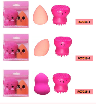 Ahania Kit de Esponja Gota e Polvo De Limpeza Facial/ 12 peças