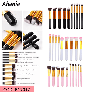 Ahania kit 10 pincéis / 12 peças