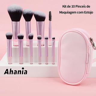 Kit de 10 Pinceis com Estojo