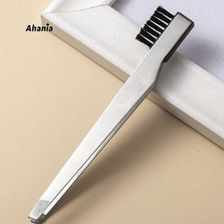 Ahania Pinça e Escovinha de Sobrancelha, 2 in 1. Cor de Aço / 12 PEÇAS
