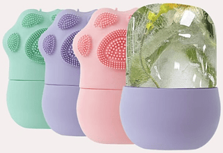 Escova & Massageador Facial Para Gelo