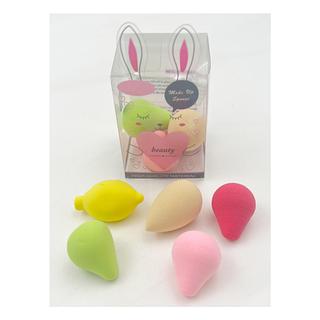 Ahania - Kit de 5 Mini-Esponjas em forma de FrutaP/Maquiagem/ 12 peças