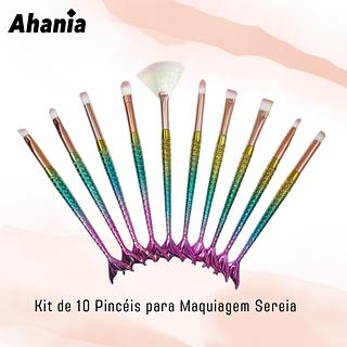 Ahania Kit de 10 Pinceis de Sereias / 12 peças