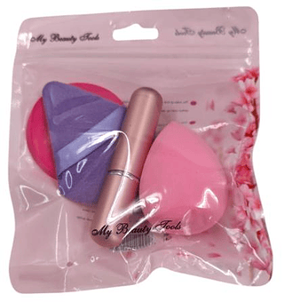 Kit de 1 Porta Perfume + 3 Esponjas