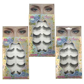 ANJIEER Cilio Postiço Com 5 Pares / 12Pçs