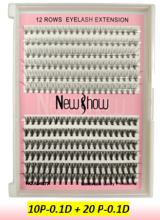 CÍLIOS POSTIÇOS INDIVIDUAIS TUFOS (10Pelos + 20 Pelos)