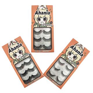 Ahania - Cilio Postiço Com 3 Pares / 12 Peças