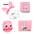 Ahania Mini cabine secador de unha de bichinho fofo com 8 leds. Cabine formato coelhinho rosa, 8 Leds, para manicure / 1 Peça