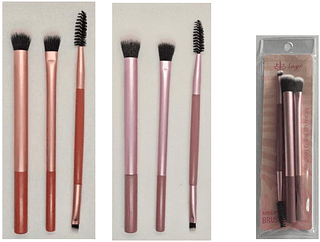 Kit de 2 Pincel com 1 Pincel e Escovinha 2 em 1 para Maquiagem