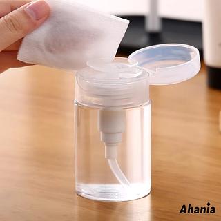 Ahania Frasco transparente para por acetona e outros produtos.
