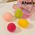 Ahania Kit Com 4 Esponjinhas De Maquiagem, Formato De Frutas, Esponjas Aplicadoras De Base, Pó Compacto, Corretivo. Formatos E Cores Sortidos.