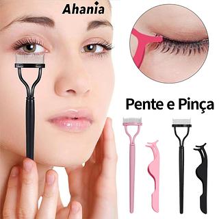 Kit de Pente de Cilios e Pegador de Cilios Postiço