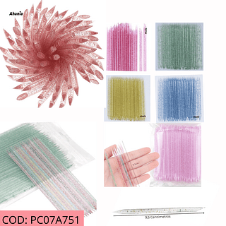 Ahania Barra/Palito multifuncional para unha postiça/ 12 peças
