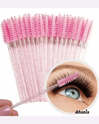 Ahania Escovinha de Cilio com Cabo de Glitter / 12 peças